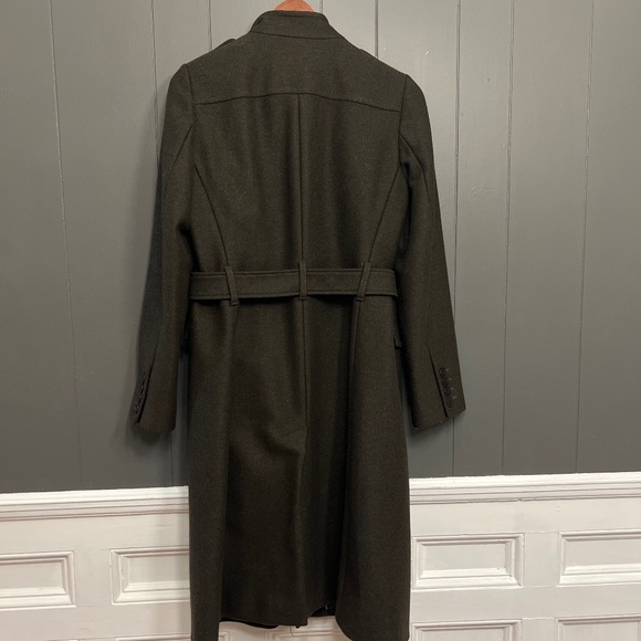 Banana Republic Olive Wool Military Trench -size M - Picture 2 of 16